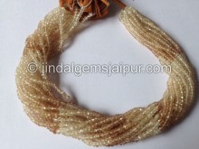 Brown Imperial Topaz Faceted Roundelle Shape Beads
